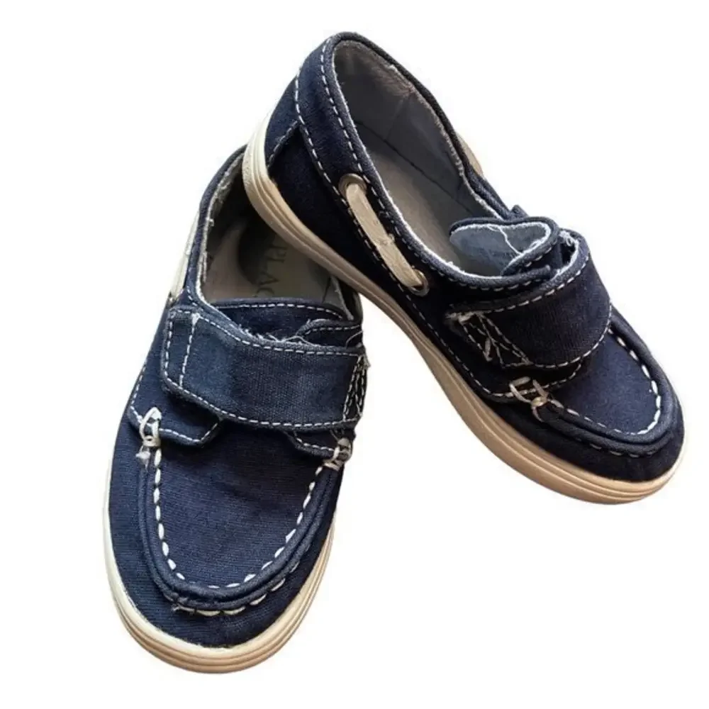 The Children's Place Boys Hook and Loop Navy Slip On Casual Shoes Baby Size‎ 7